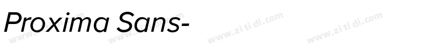 Proxima Sans字体转换